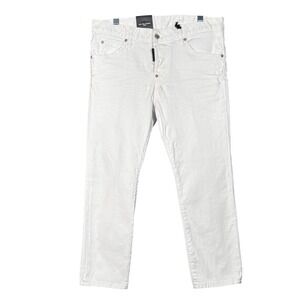 DSQUARED2 Cool Girl Cropped Jeans White Slim Denim Womens IT 40 US 4